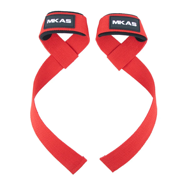 MKAS Weight lifting Wrist Straps Fitness Bodybuilding Training Gym lifting straps with Non Slip Flex Gel Grip