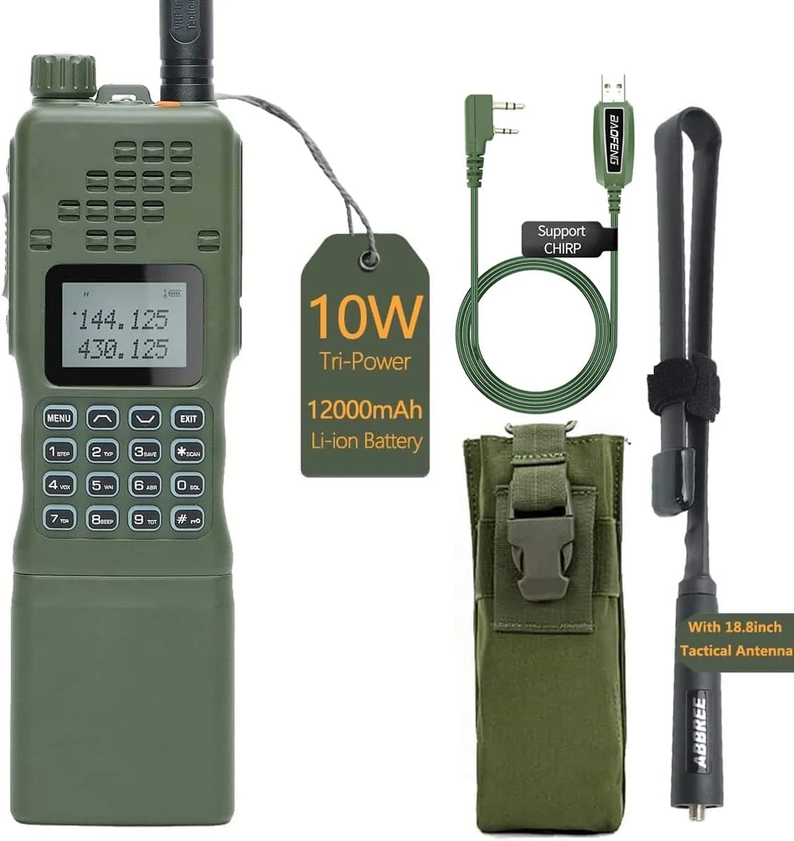 BAOFENG AR-152 Walkie Talkie Dual Band High Power 12000mAh Long Range Upgraded UV-5R Ham Radio Two Way Radio For Outdoor