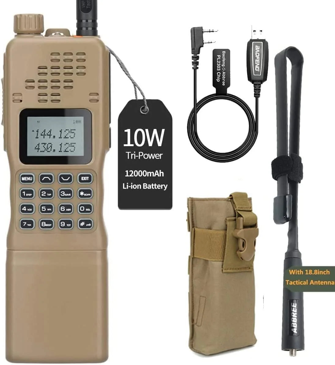 BAOFENG AR-152 Walkie Talkie Dual Band High Power 12000mAh Long Range Upgraded UV-5R Ham Radio Two Way Radio For Outdoor