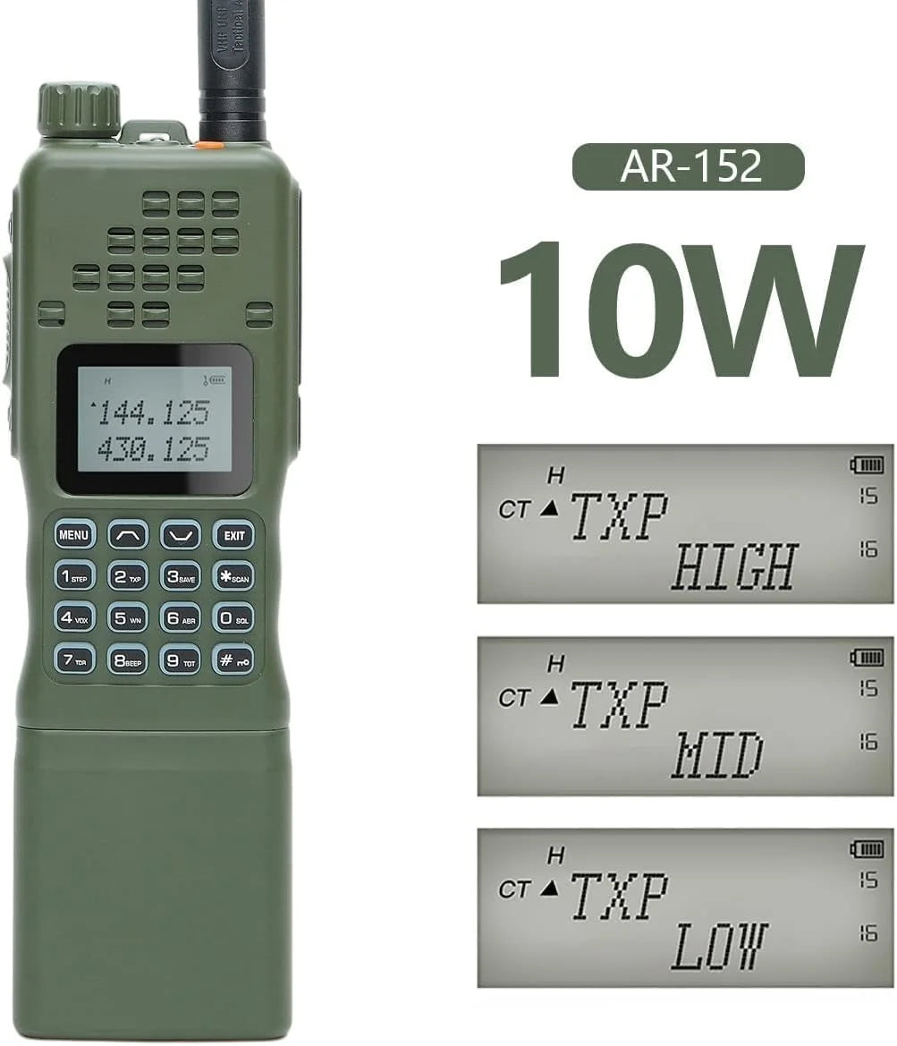 BAOFENG AR-152 Walkie Talkie Dual Band High Power 12000mAh Long Range Upgraded UV-5R Ham Radio Two Way Radio For Outdoor