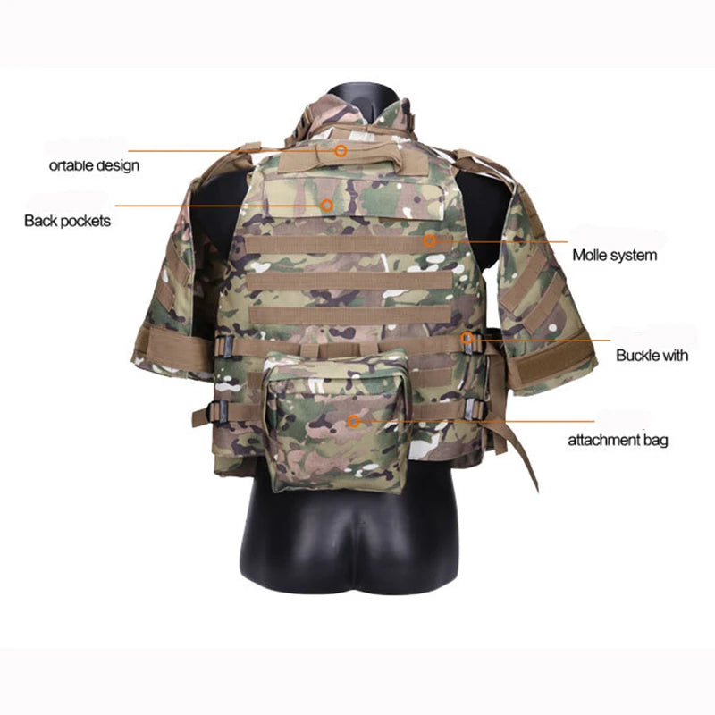 New OTV Tactical Vest Camouflage combat Body Armor With Pouch/Pad